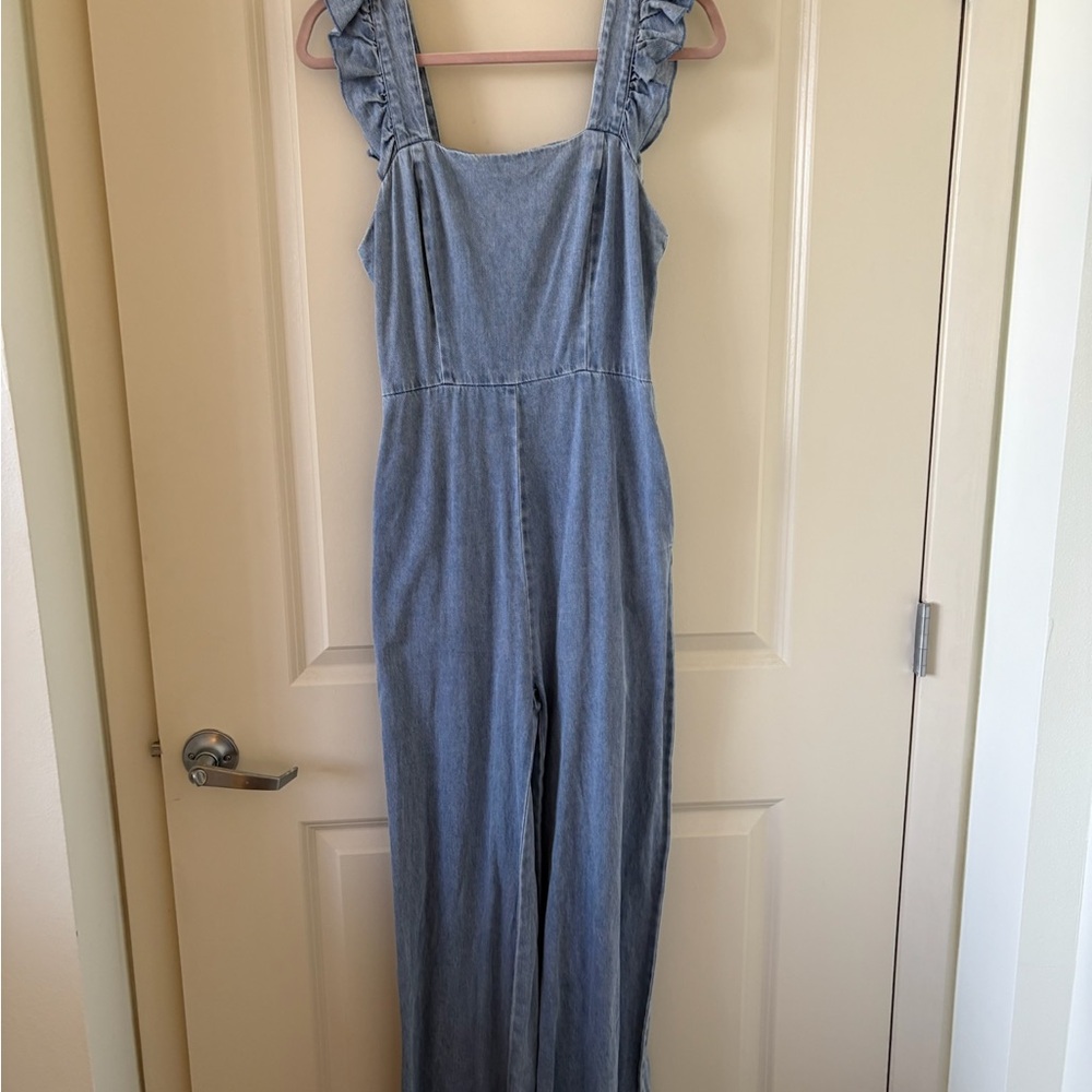 Altar'd State Blue Denim Jumpsuit